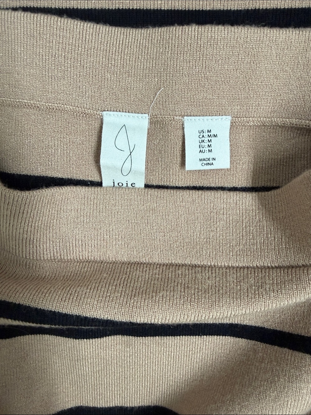 Sleeveless Knit Stripe Midi set in Beige and Black - Picture 3 of 4